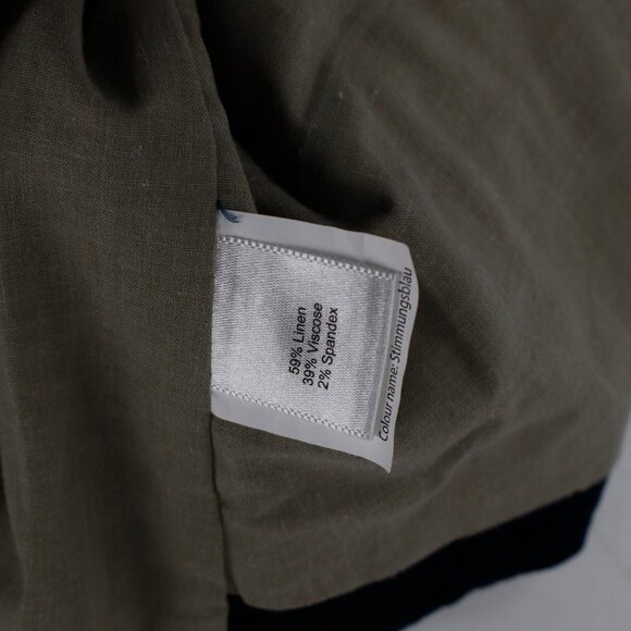 Joseph abboud vest men's small waistcoat five button navy blue gilet linen blend - Picture 11 of 12